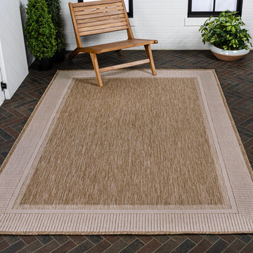 Hali Coastal Casual Wide Stripe Border Area Rug